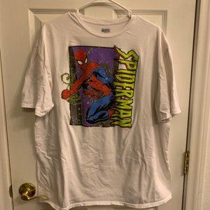 Marvel Spider-Man white T shirt Mens Size XXL